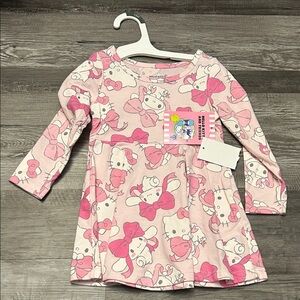 Hello Kitty Pink Casual Kids Dress